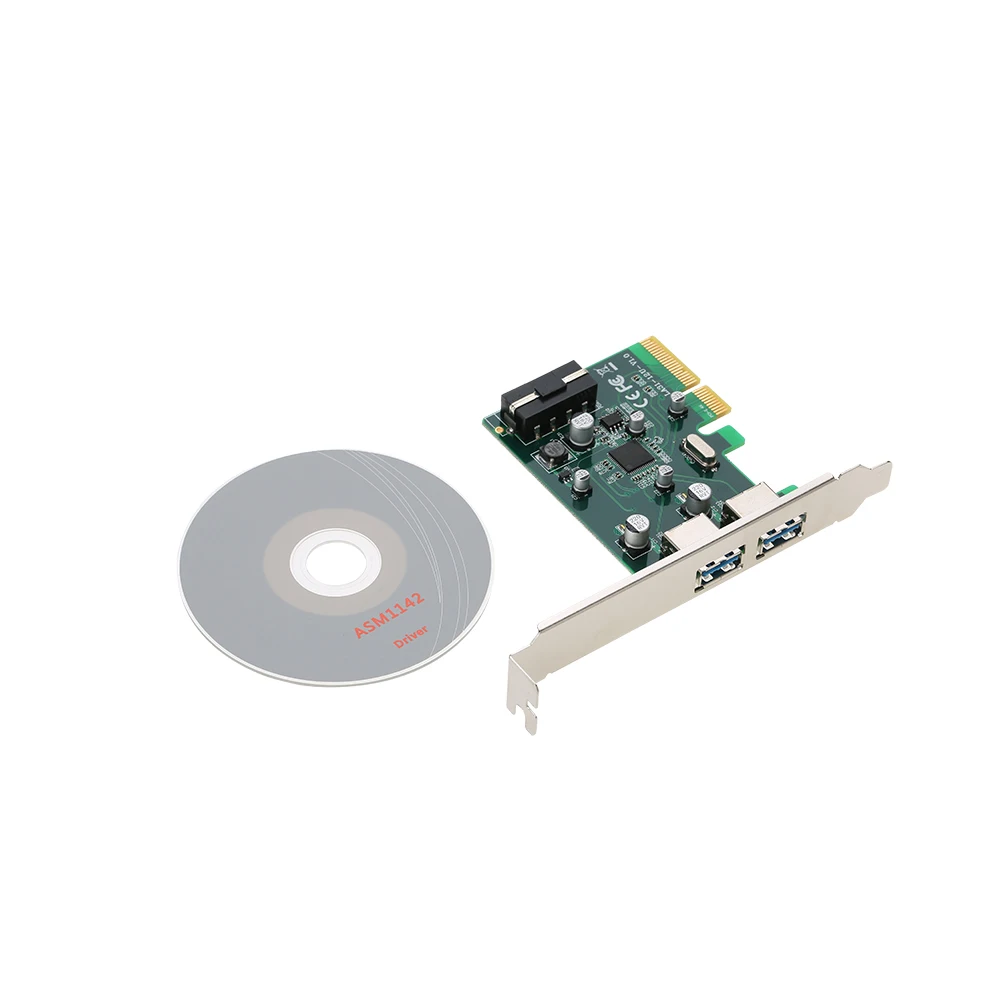 PCI-E к 2-портовому USB 3.1 Type A PCI Express 3 1 контроллер концентратора адаптер 10 Гбит/с