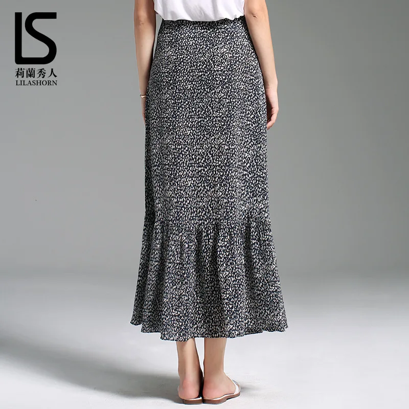 Короткая юбка из 100% натурального шелка летняя до колена новая пляжная шелковая