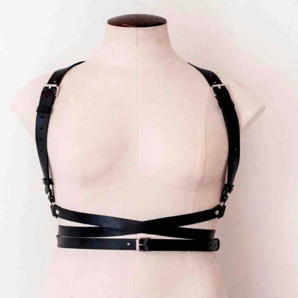 Подтяжки женские кожаные дизайнерские ручной работы | Аксессуары для одежды