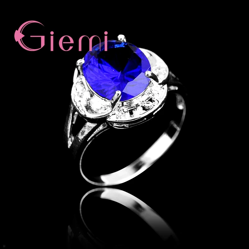 

Vintage Design Real 925 Sterling Silver Band Rings with Colorful Cubic Zirconia Women Unisex Party Jewelry Old Fashion