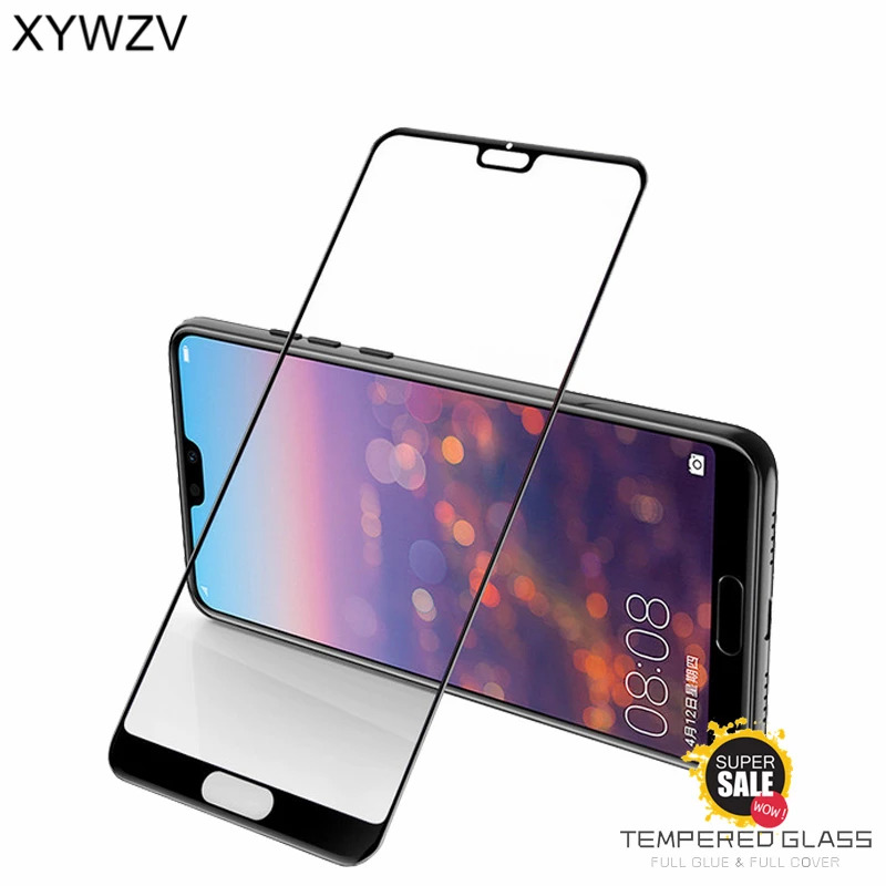 Полное покрытие клея стекло Huawei P20 Pro закаленное Защита экрана для стеклянная