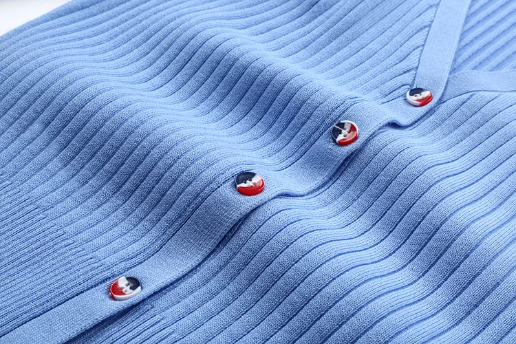 Женский облегающий вязаный кардиган с V образным вырезом укороченный Кардиган