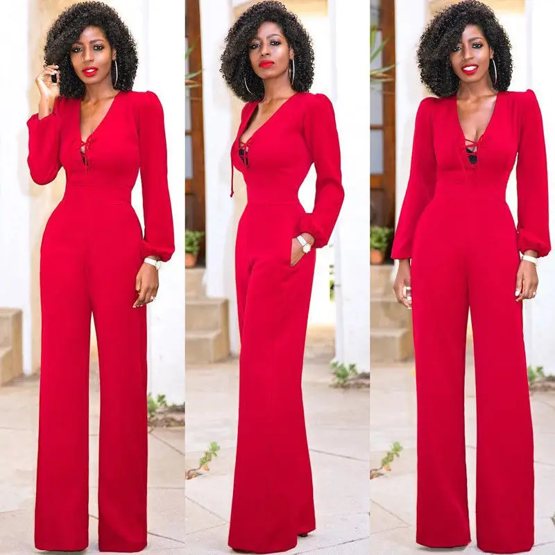 Винтажный женский комбинезон с длинным рукавом длинные штаны клубная