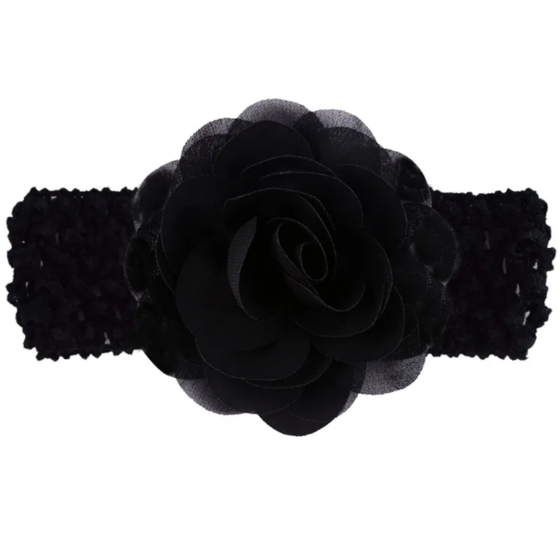Elastic Baby Headbands Girls Lace Headband Chiffon Flower Hair Weave Band kids Accessories HFD157 | Детская одежда и обувь