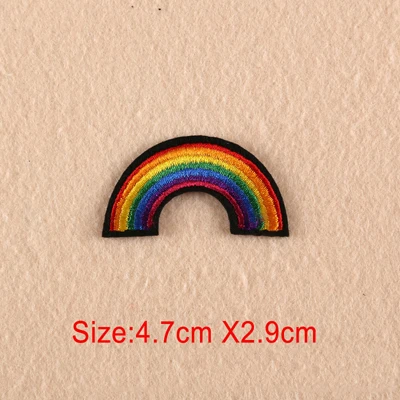 8 шт./лот помада радуга холст обуви облаком патчи для одежды железа на вышитые