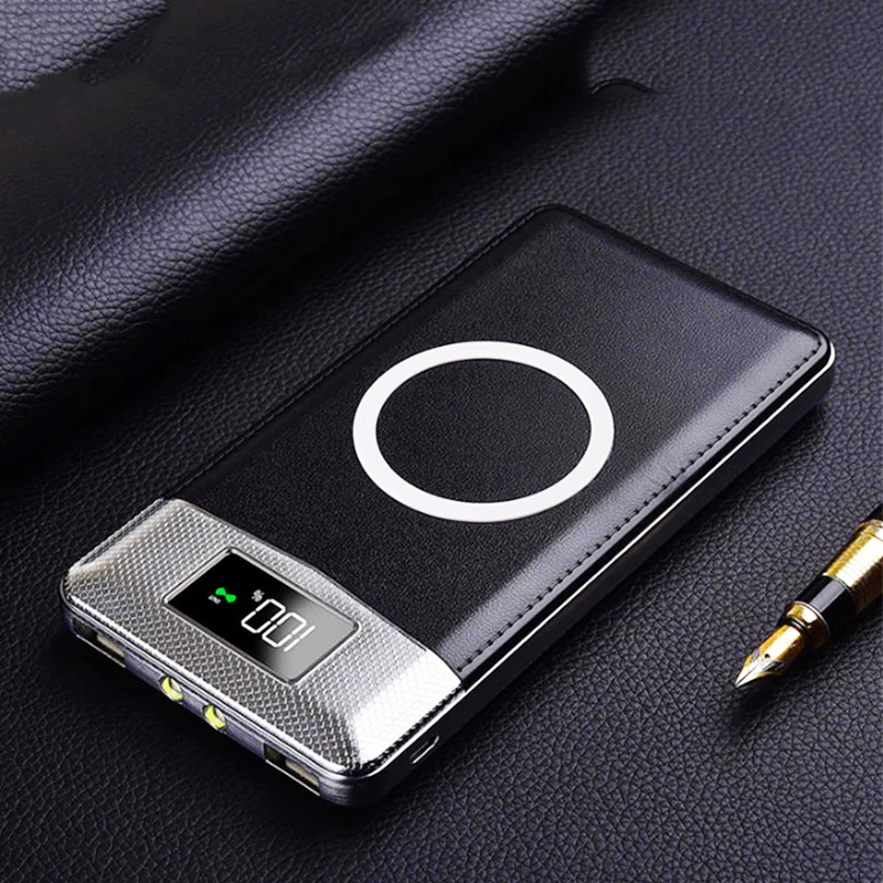 Внешний аккумулятор 10000 мАч беспроводной двойной USB зарядное устройство внешний