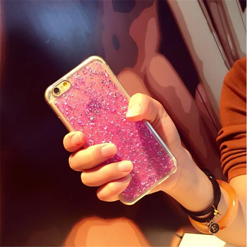 Золотая Фольга Bling Блестка Блесток Кожа Ясно Мягкие Силиконовые Fundas Обложка