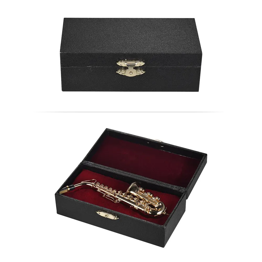 Мини латунный альт саксофон Модель Sax изысканный Настольный музыкальный