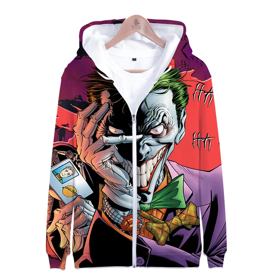 Новые зимние толстовки haha joker 3D для женщин/мужчин с принтом толстого пуха теплые модные крутые китайские толстовки на молнии пальто, толстовки с капюшоном