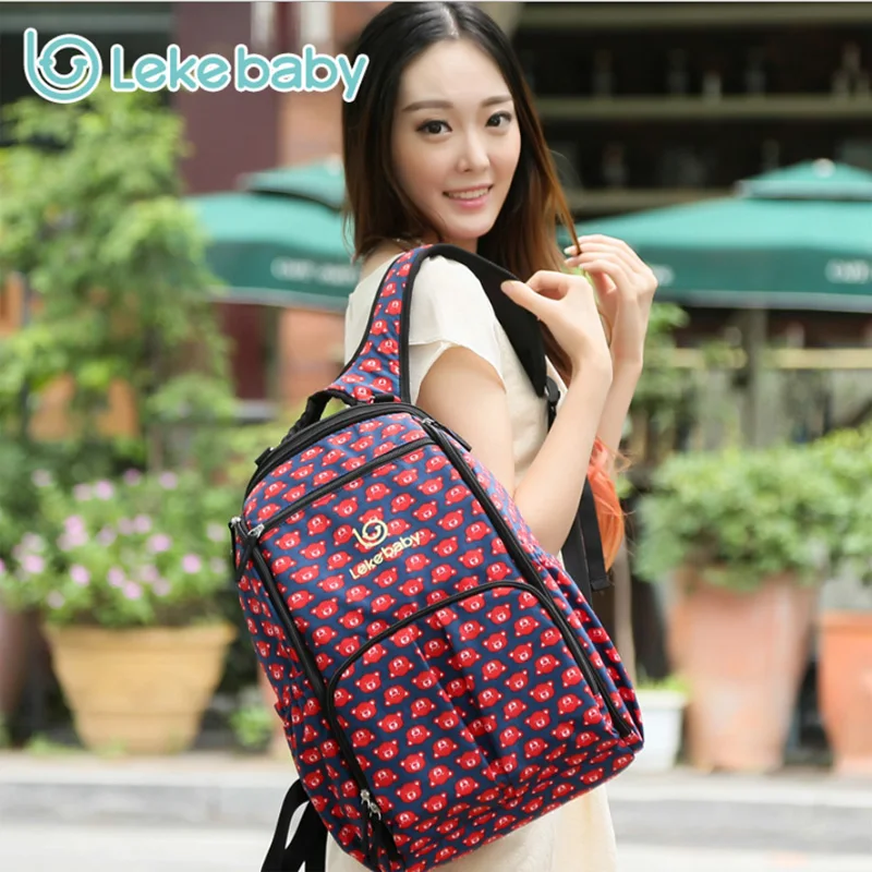 Lekebaby модная сумка для подгузников Мумия Материнство подгузник сумка для путешествий рюкзак дизайнерская большая емкость детская коляска сумка для ухода за ребенком