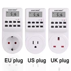 Программируемая настенная электрическая розетка европейского, американского, британского, французского, британского стандарта с таймером, выключатель питания, время на выходе, часы, 230 В, 120 В переменного тока