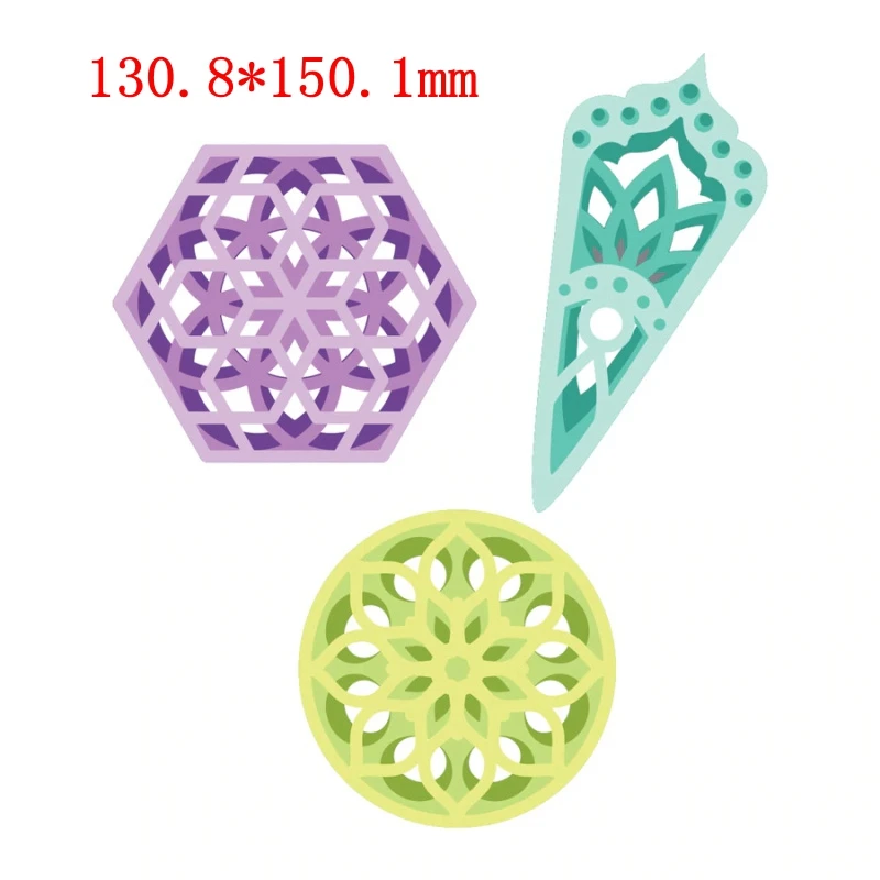 130*150mm Pop-up Circle Polygon Metal Cutting Dies Stencils for DIY Scrapbooking Photo Album Decorative Embossing Crafts Die Cut