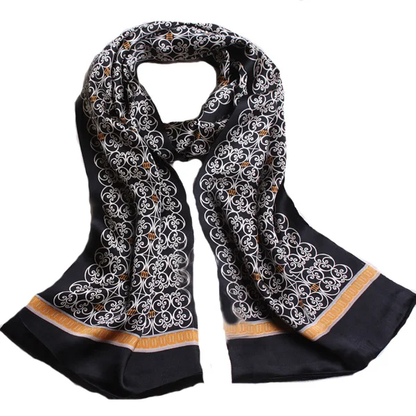 Мужской шарф кашне натуральный шелк двухсторонний деловой стиль |