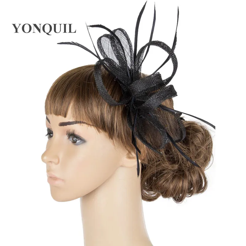 

Sinamay Fascinator Headwear Wedding Bridal Party Show Hair Accessories Millinery Cocktail Hat High Quality Multiple Color MYQ069