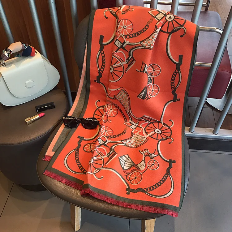 2019 зима перевозки теплая шарф для женщин Элитный бренд большие пашмины