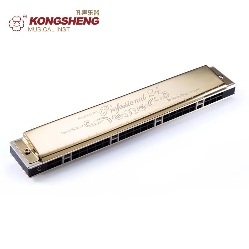 Губная гармоника KONGSHENG Tremolo с 24 отверстиями для начинающих ротовой Ключ C/# C/D/# D/E/F #