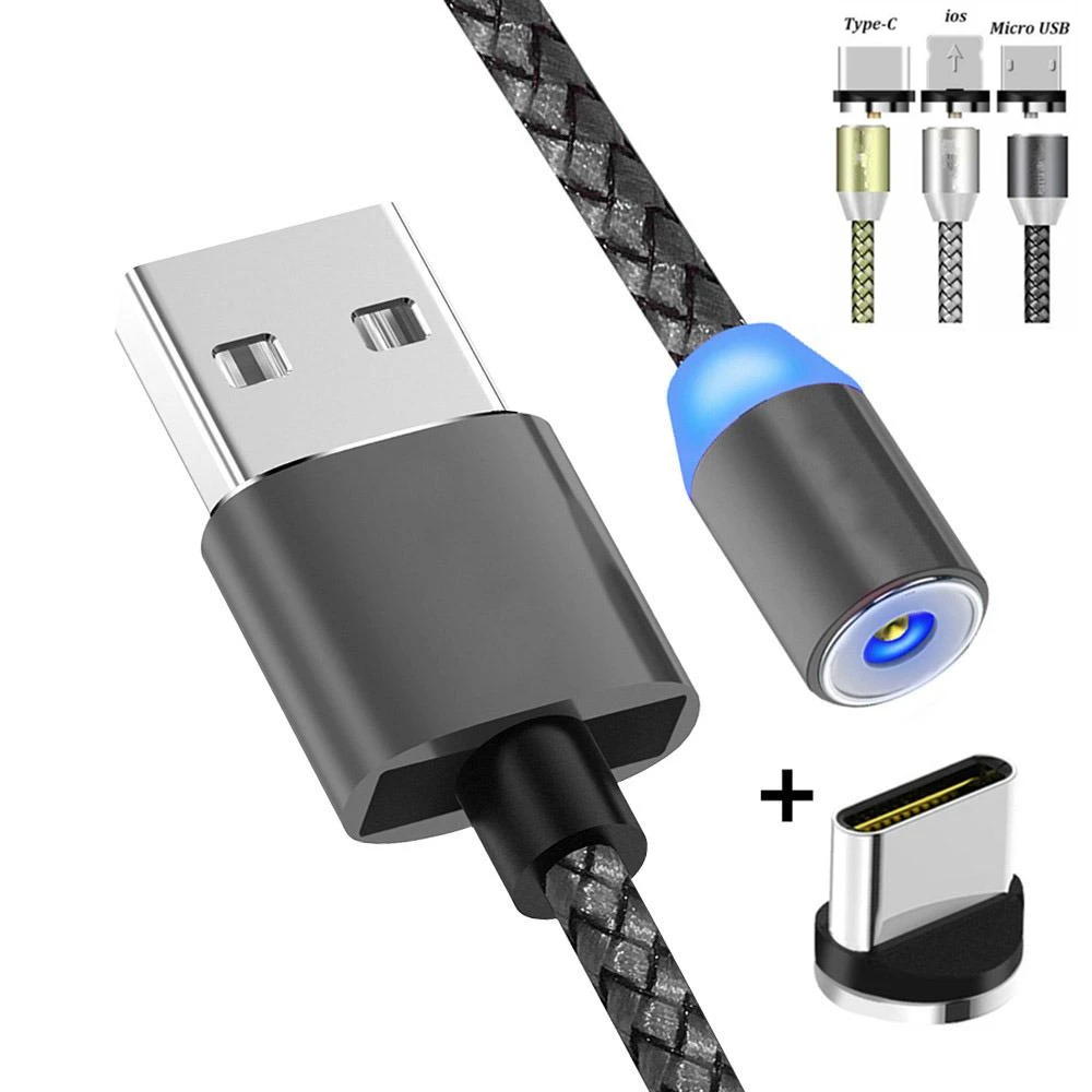 Кабель Micro USB Магнитный кабель для зарядки 1 м Android аккумулятора магнит кабеля