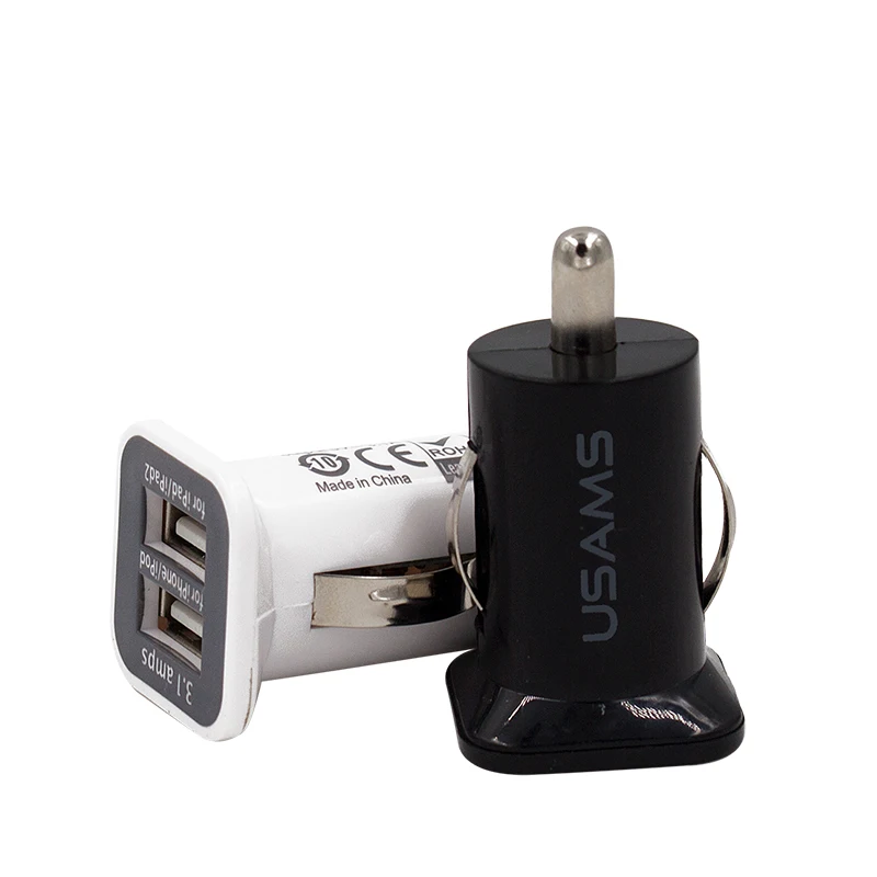 Автомобильное зарядное устройство USAMS с двумя USB портами 5 В 3 1 А|us charger|charger digitalcharger