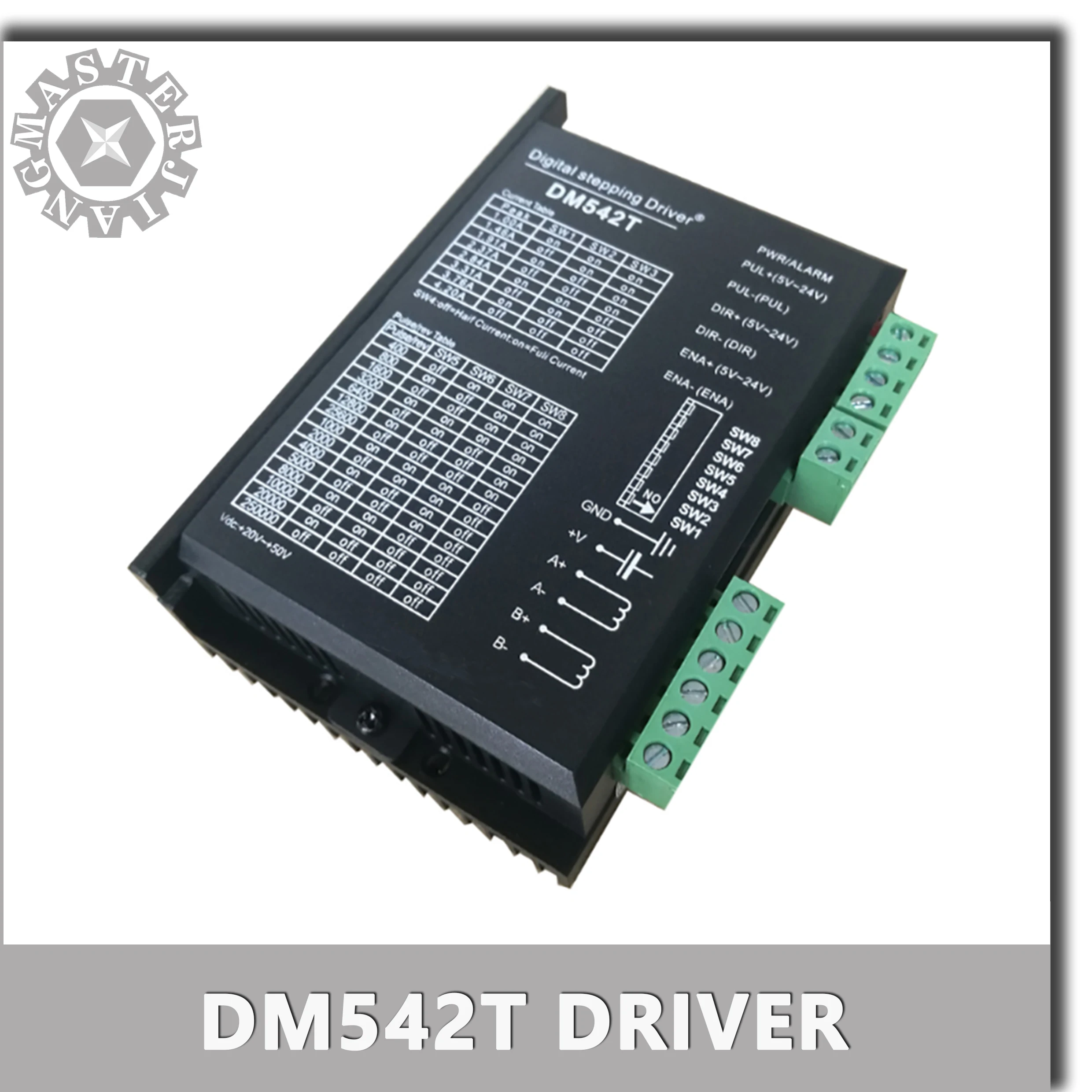20 50VDC DM542T Цифровой Драйвер шагового двигателя 2 фазный для Nema 17/23 CNC 42/57 шаговый