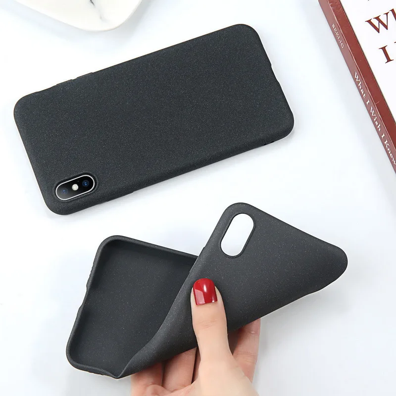 Роскошный плюшевый Матовый сенсорный чехол для iPhone 11 Pro X XR XS Max, Мягкая силиконовая задняя крышка из ТПУ для iPhone 6, 6 S, 7, 8 Plus, чехол s