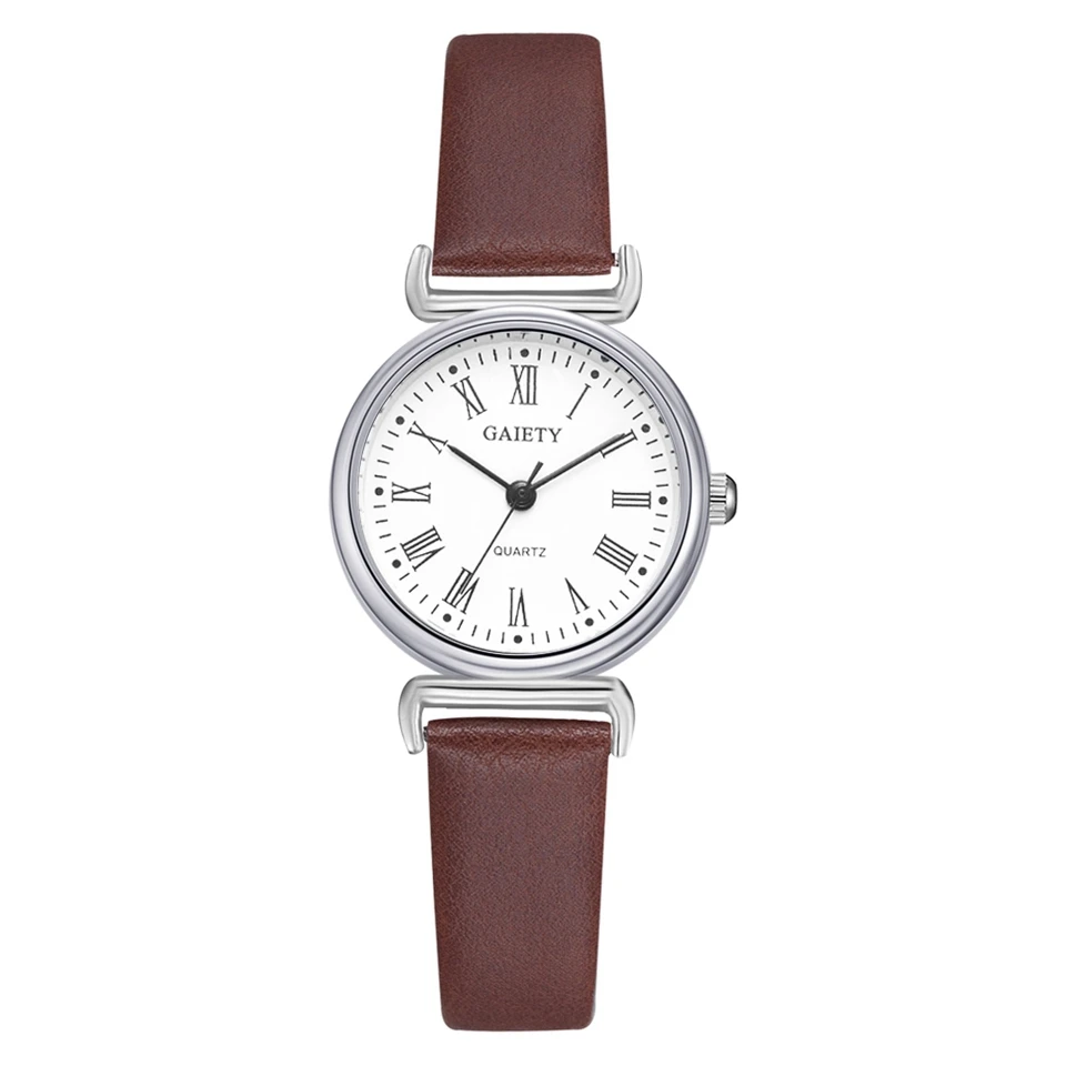 554 Brown Изысканные маленькие простые ЖЕНСКИЕ НАРЯДНЫЕ часы в стиле ретро, кожаные женские часы, Топ бренд, женская мода, мини дизайн, наручные часы - Цвет: 554 Brown