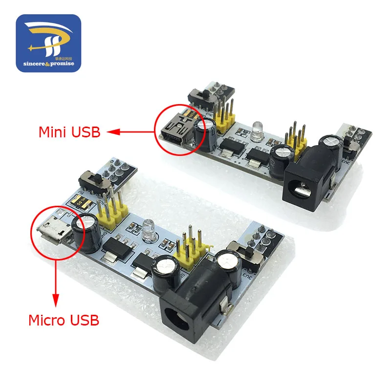 Макетная плата с мини интерфейсом Micro USB MB102 модуль питания фотомодуль для Arduino