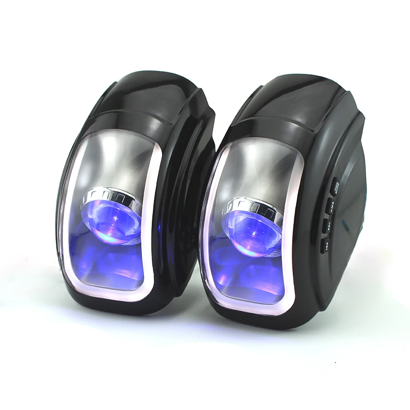 Новые мотоциклетные колонки водонепроницаемая Трехцветная подсветка FM радио