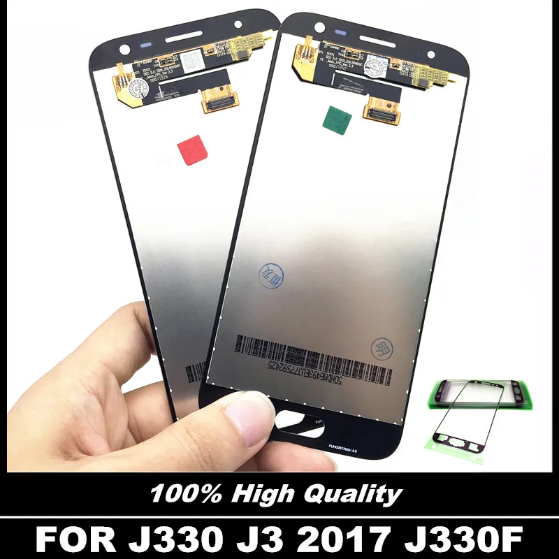 С регулировкой яркости дисплей для Samsung Galaxy J3 2017 J330 J330F телефон ЖК экран сенсорный