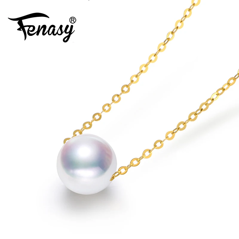 Женское Ожерелье из желтого золота 18 К с подвеской|Ожерелья| |