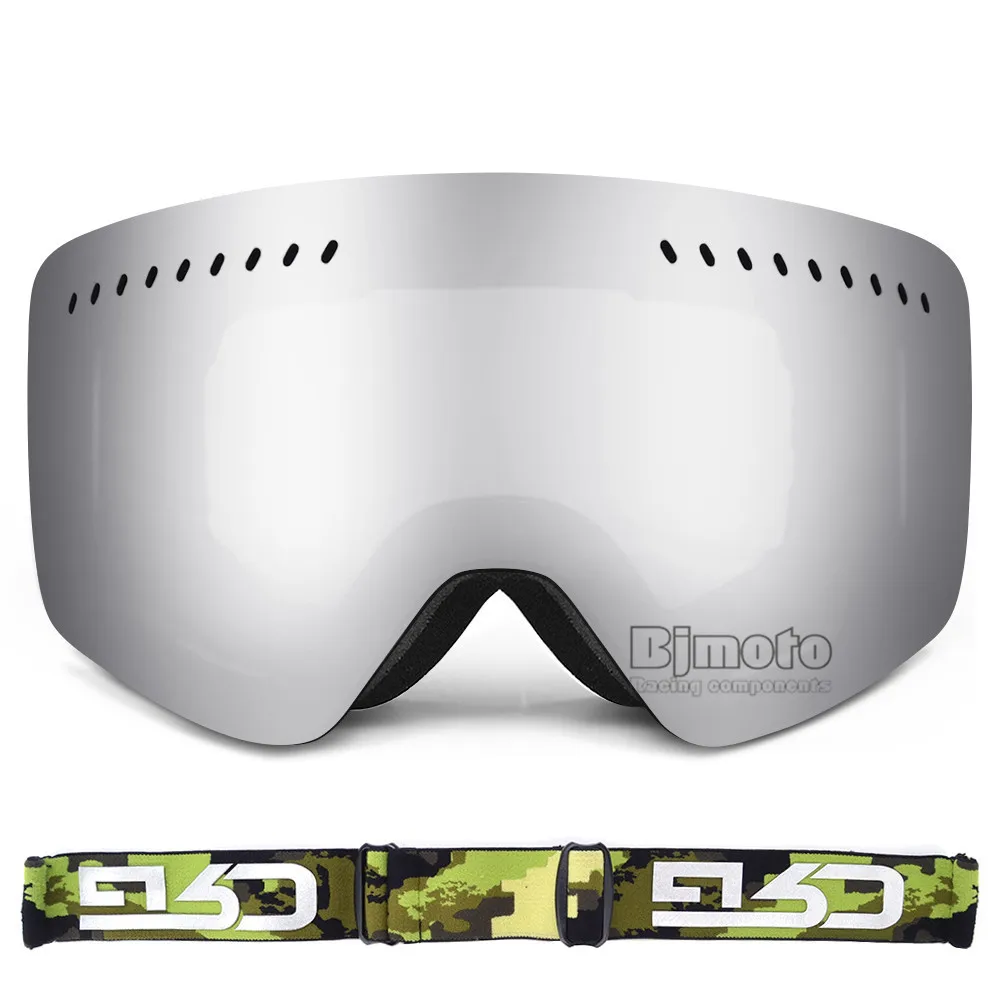 BJMOTO зимние мотоциклетные очки уличные UV400 двойные линзы 3 слоя пены Спорт сноуборд лыжные очки маска катание на лыжах Снег шлем маска