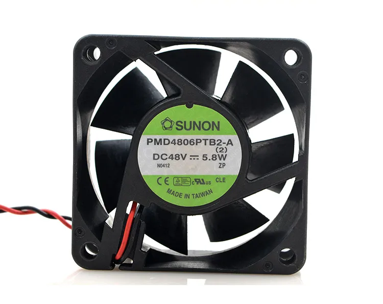 SUNON PMD4806PTB2 A (2) Вентилятор охлаждения сервера DC 48V 5 8 W 60x60x25mm 2 проводной|fan dc|square fan48v dc