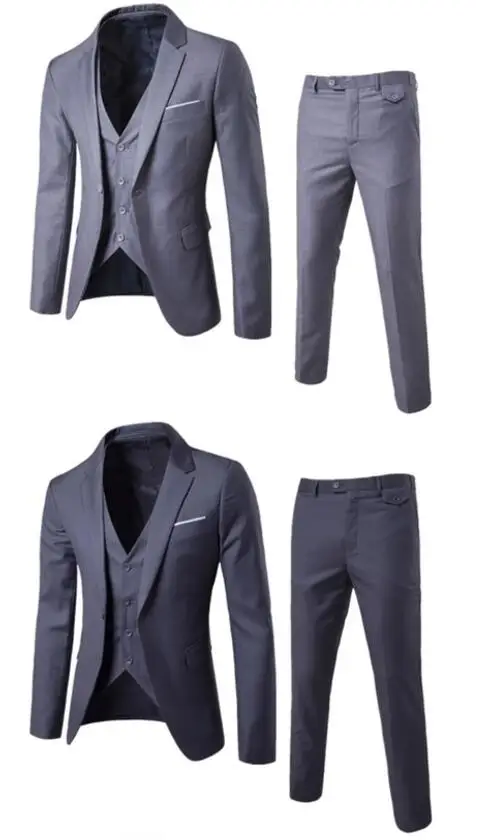 2019 деловой повседневный костюм из трех предметов | Мужская одежда