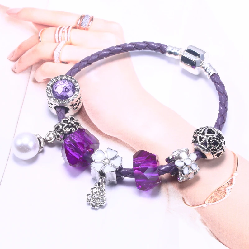 2017 новая мода королева Посеребренная цепочка Ювелирные изделия Амулеты Браслет