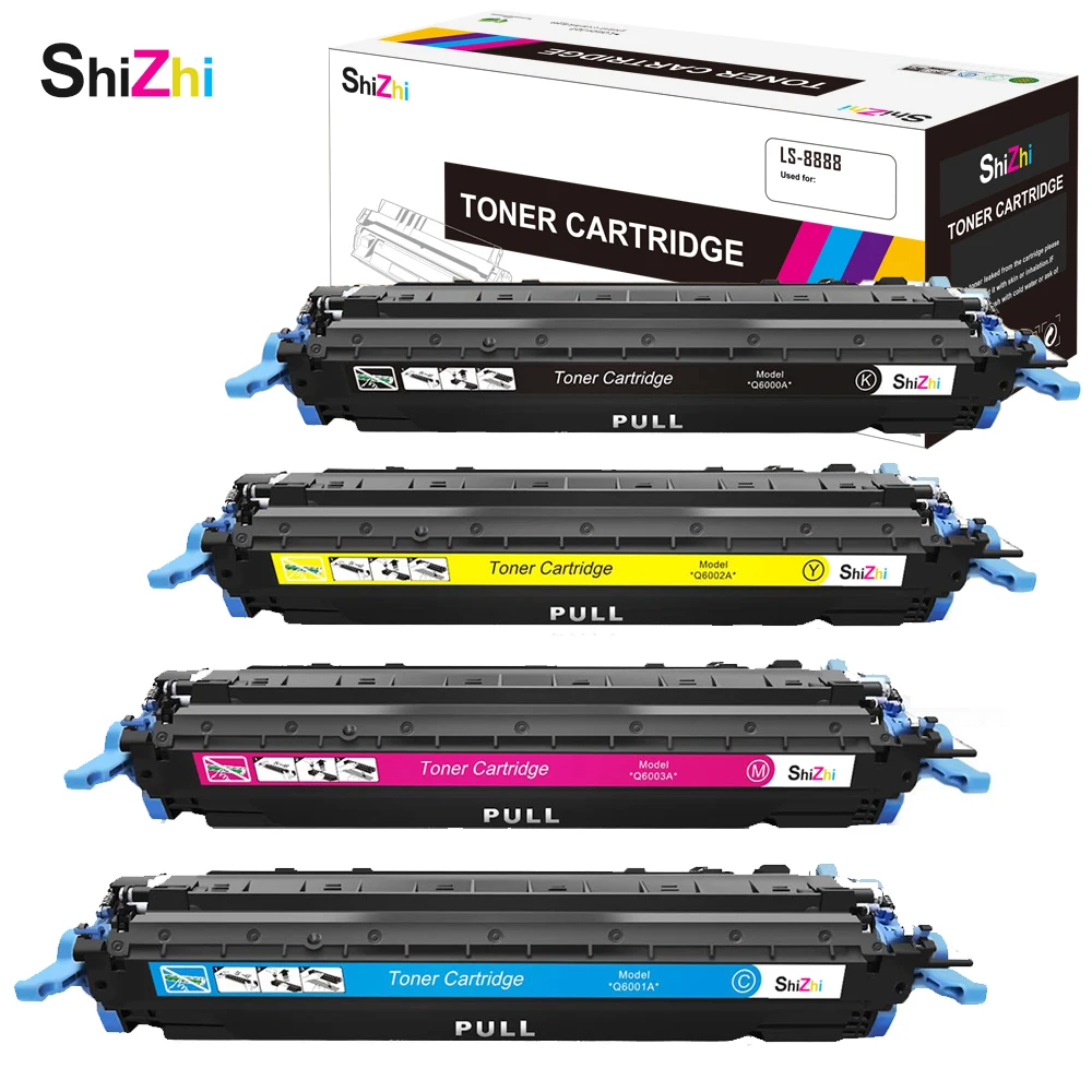 SHIZHI совместимый тонер картридж для HP Q6000A 124A 124a Q6001A Q6002A Laserjet 1600 2600n 2605dn 2605dtn CM1017