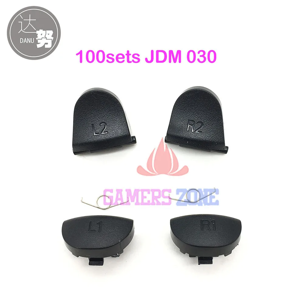 100 комплектов сменных JDS 030 JDM-030 запасные части кнопки L1 R1 для контроллера PS4 L2 R2