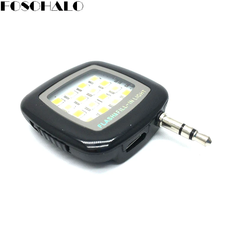 FOSOHALO 1pcs Mini Sync Flashlight 16 LED Lights Mobile Phone Selfie Light Adjustable Fill light For iPhone Samsung xiaomi | Электроника