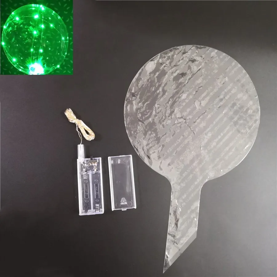 led balloon green 20 дюймов светящийся светодиодный шар, прозрачный круглый шар, Декор, день рождения, вечеринка, свадьба, воздушные шары, Рождественское украшение для домашнего подарка - Цвет: led balloon green