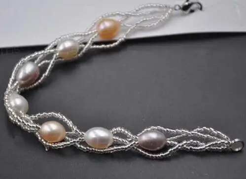 Naturel мульти цвет Perle D'eau Douce браслет|bracelet multi|bracelet nd bracelet |