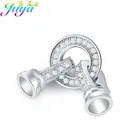 Фурнитура Juya для ювелирных изделий, медный соединитель, застежка, аксессуары для натурального камня, жемчуга, браслета, ожерелья