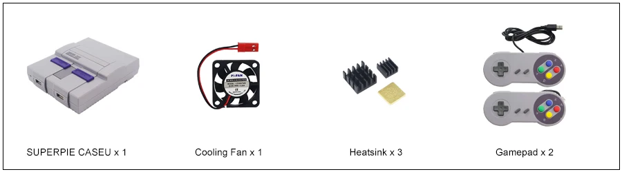 Чехол Retroflag SUPERPi+ геймпад+ sd-карта 32 ГБ+ адаптер питания 3 А+ радиатор+ HDMI для Raspberry Pi 3 Model B