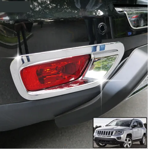 Для Jeep Compass фотолампа задний свет бампер хромированная отделка крышка 2011 2012 2013 2015