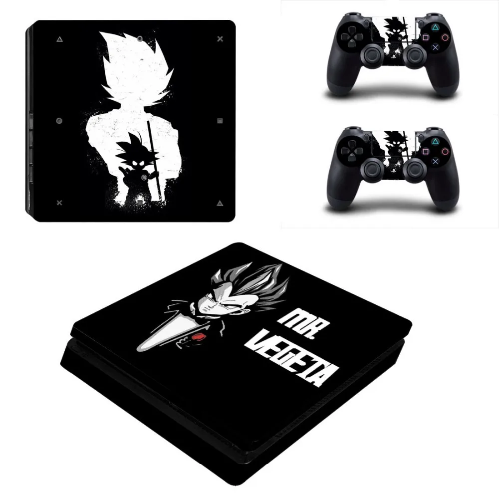 Наклейка из кожи Dragon Ball Z для Playstation 4 PS4, тонкая дизайнерская наклейка для консоли, чехол для контроллера PS4, тонкие виниловые наклейки