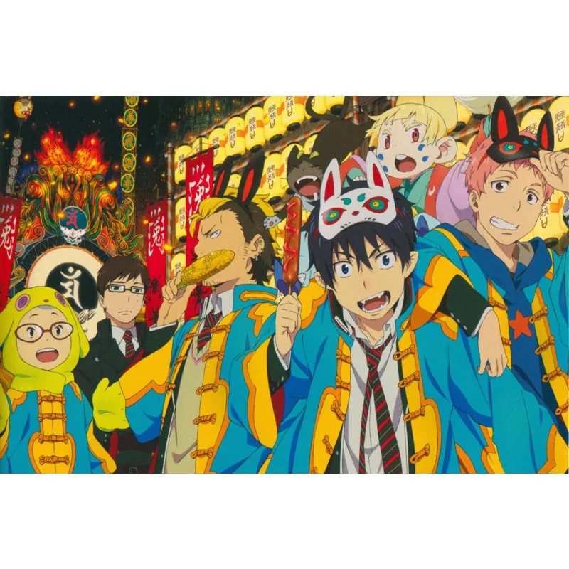 Туфли для косплея Blue Exorcist холст ткань тканевый плакат пользовательские граффити