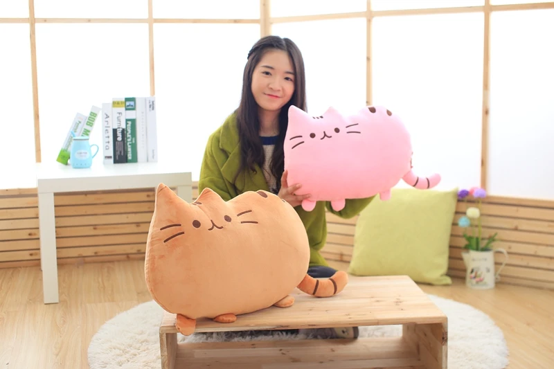 50 см Kawaii кошка подушка мягкая кошка подушка плюшевые животные Подушка кошка милые игрушки подарки на день рождения Дети девочка кошка большая подушка