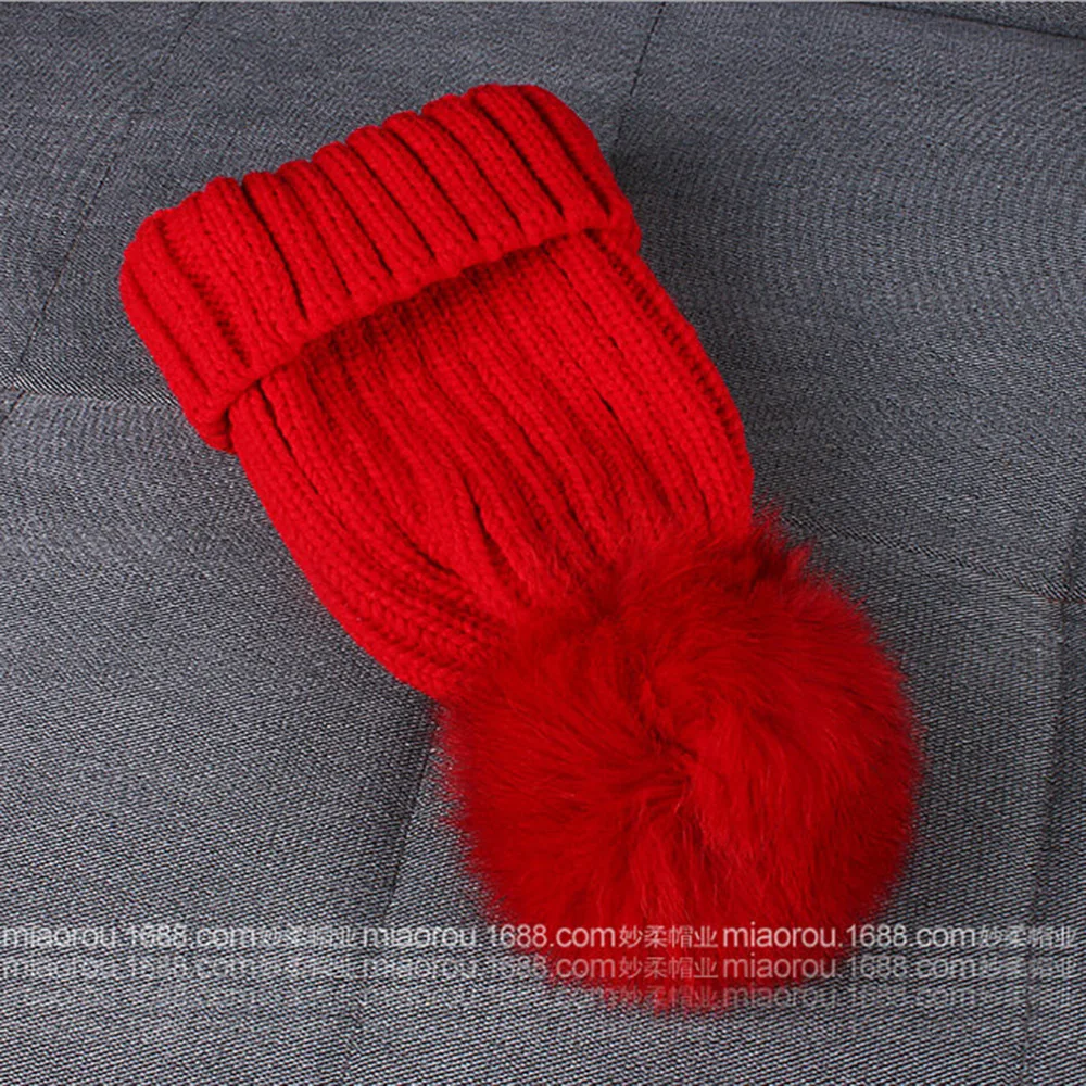 Зима меховая шапка для женщин реального лисий мех енота Шерстяные шапочки