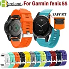 Силиконовый мягкий ремешок, спортивный браслет, ремешок на запястье для Garmin Fenix 5S 6S 6SPro, сменный ремешок для умных часов, ремешок для часов