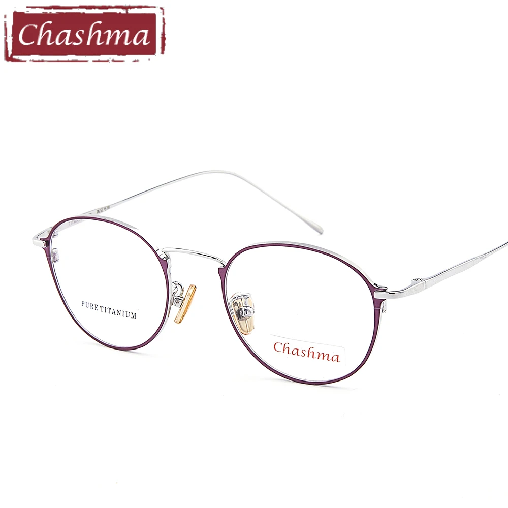 Женская винтажная оправа Chashma очки Opticos Gafas высококачественные круглые титановые