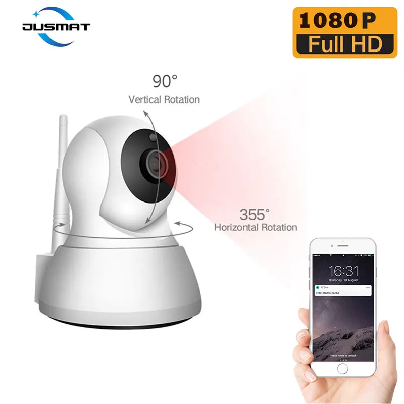 1080P IP домашняя камера видеонаблюдения сетевая с Wi Fi беспроводной