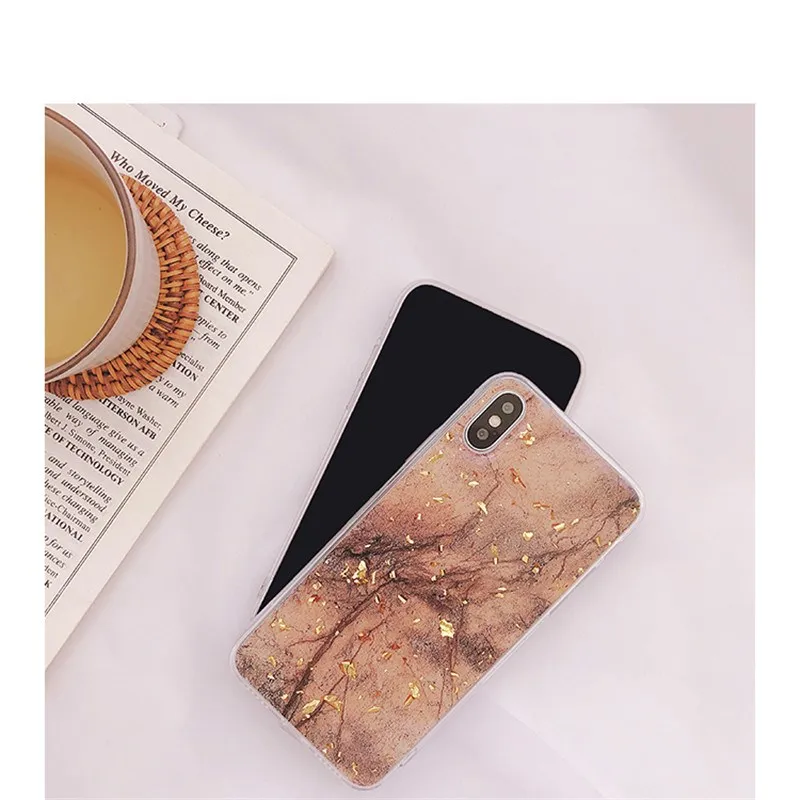 Чехол для телефона с золотистым Оловянным мрамором Iphone X Xs Max Прозрачный