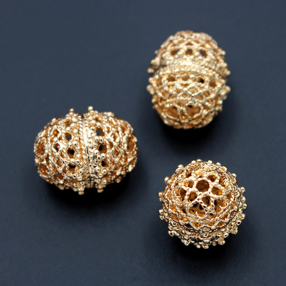 Дубай искусственная филигрань цветок овальные разъемы для барабана фурнитура